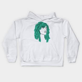 Patti Smith Line Drawing Kids Hoodie